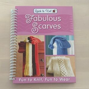 Fabulous Scarves Knitting Book - Pink Cover